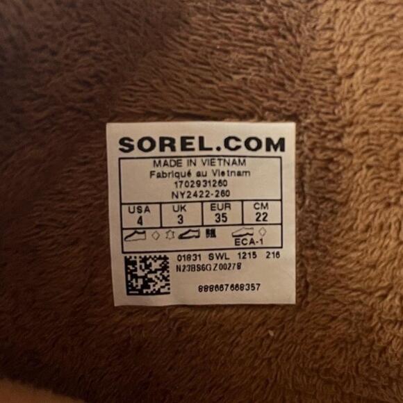 Sorel Suede Leopard Print Nutmeg Rylee Waterproof Boots Women 6 / Youth 4 - Picture 11 of 15